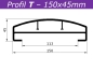 Mobile Preview: Handlauf T (150x45) - Monument Oak - L=84 cm PVC