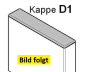 Preview: Kappe D1 - (120x25) - flach - Nussbraun (Standard für Dekor - Nussbaum) PVC
