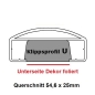 Preview: Handlauf U (90x40) - Monument Oak - L=298 cm PVC