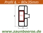 Preview: Querriegel L (80x35) - Astfichte  - L=59 cm (PVC + Alu)