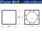 Preview: Kappe G1 - (100x100) - flach - Orangebraun  (Standard-alt für Dekor - Douglasie) PVC