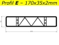 Preview: Bretter E (170x35) - Nussbaum - L=49 cm PVC
