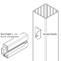 Preview: Querriegel L (80x35) - Astfichte - L=49 cm (PVC + Alu)