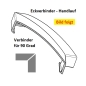 Preview: Eckverbinder 90 Grad - T - (150er) - Schwarz  (Standard für Dekor  Eiche Dunkel) PVC
