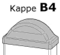Preview: Kappe B4 - (60x25) - stilform - Silbergrau  (ähnlich RAL 7001) PVC