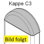 Preview: Kappe C3 - (85x25) - halbrund - Silbergrau  (ähnlich RAL 7001) PVC