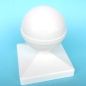 Preview: Kappe H6 - (120x120) - kugelform - Weiss PVC