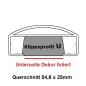 Preview: Handlauf U (90x40) - Astfichte - L=600 cm PVC