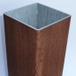 Preview: Pfosten G (10x10 cm) - Nussbaum - L=65 cm PVC