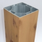 Preview: Pfosten S (100x100) verstärkt - Astfichte - L= ca.20cm - Musterstück PVC