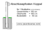 Preview: Abschlusspfosten (110x110mm) für 1 Brett - Lg= 160cm - Lo=100cm - Lb=60 cm - Weiss - PVC