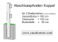 Preview: Abschlusspfosten (110x110mm) für 2 Bretter - Lg= 160cm - Lo=100cm - Lb=60 cm - Weiss - PVC