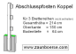 Preview: Abschlusspfosten (110x110mm) für 3 Bretter - Lg= 214cm - Lo=150cm - Lb=64 cm - Weiss - PVC