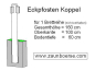 Preview: Eckpfosten (110x110mm) für 1 Brett - Lg= 160cm - Lo=100cm - Lb=60 cm - Weiss - PVC