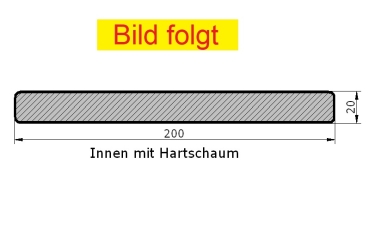 Bretter N  (200x20 mm) - Silbergrau - L=99 cm (Innen mit Hartschaum) PVC