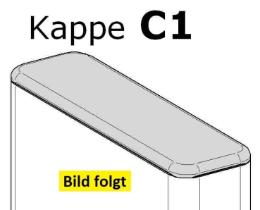 Kappe C1 - (85x25) - flach - Narzissengelb  (Standard für Oregon) PVC