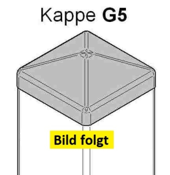 Kappe G5 - (100x100) - spitzform - Dunkelgrün  (ähnlich RAL 6009) PVC