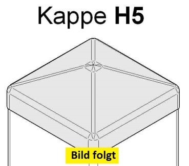 Kappe H5 - (120x120) - spitzform - Narzissengelb  (Standard für Dekor Oregon) PVC