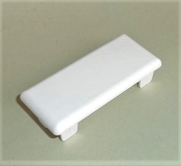 Kappe L1 - (80x35) - flach - Weiss - PVC