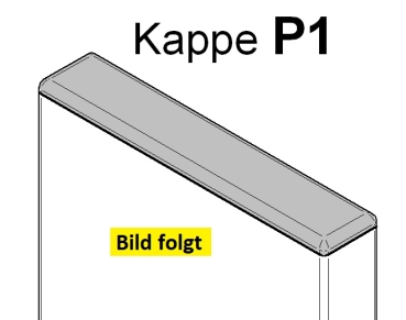 Kappe P1 - (130x25) - flach - Anthrazitgrau  (ähnlich RAL 7016) PVC