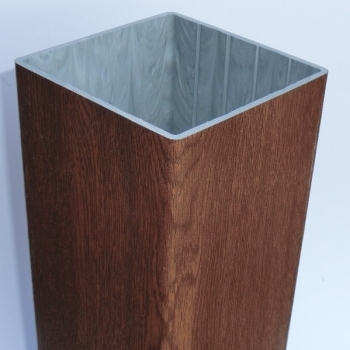 Pfosten G (10x10 cm) - Nussbaum - L=65 cm PVC