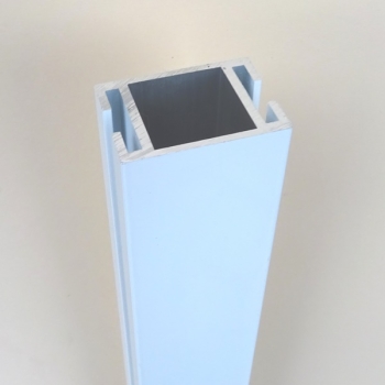 Mittel-Pfosten-Alu (50x35) - Weiss - L=49 cm