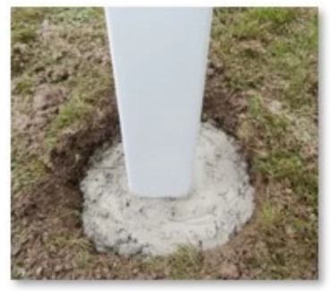 Abschlusspfosten (110x110mm) für 1 Brett - Lg= 103cm - Lo=50cm - Lb=53 cm - Weiss - PVC