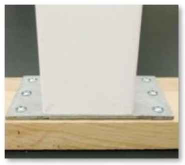 Pfostenhalter sichtbar für Pfosten W (110x100mm) Stahl verzinkt