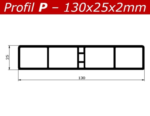 Kunststoffbretter P (130x25) - Oregon - L=74 cm PVC