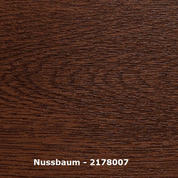 Abschlussprofil V-A - Nussbaum - L=118 cm - Nutaufnahme 15 bis 19 mm PVC