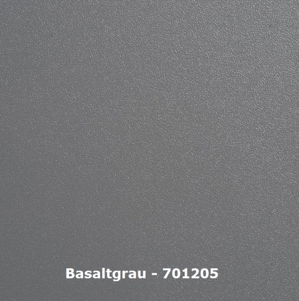 Abschlussprofil V-A - Basaltgrau - L=118 cm - Nutaufnahme 15 bis 19 mm PVC