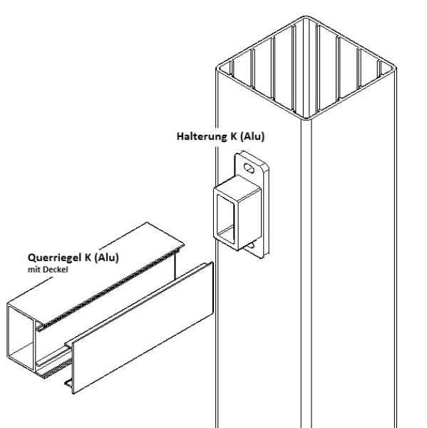 Halterung K - Dunkelbraun - Alu