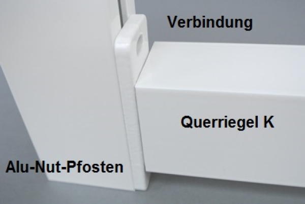 Halterung K - Weiss - Alu