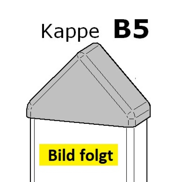 Kappe B5 - (60x25) - spitzform - Lehmbraun  (Standard für Dekor - Douglasie) PVC