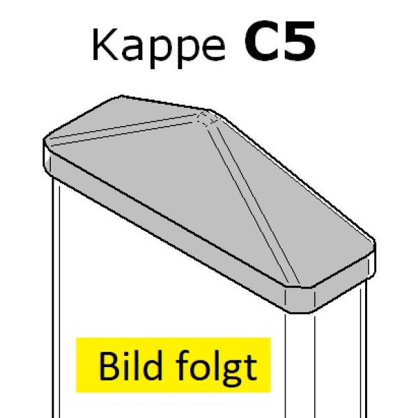 Kappe C5 - (85x25) - spitzform - Lehmbraun  (Standard für Golden Oak) PVC