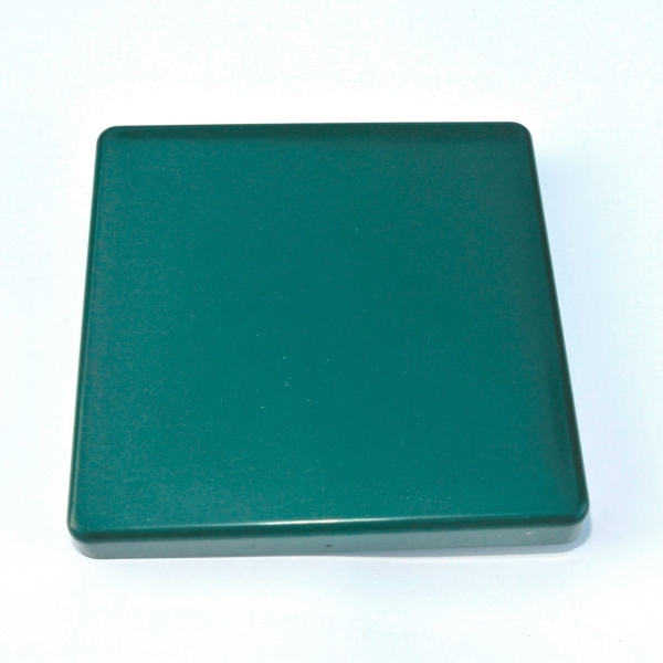 Kappe G1 - (100x100) - flach - Moosgrün  (ähnlich RAL 6005) PVC