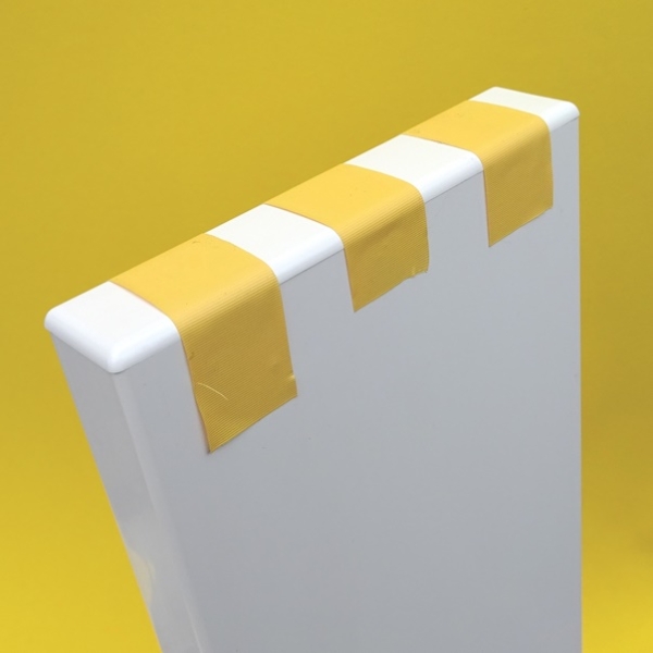 Kappe E1 - (170x35) - flach - Silbergrau  (ähnlich RAL 7001) PVC