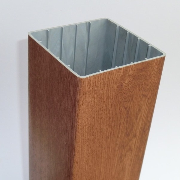 Pfosten G (10x10 cm) - Golden Oak - L=ca. 20cm Musterstück PVC