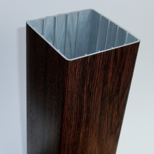 Pfosten G (100x100) - Eiche Dunkel - L=59 cm PVC