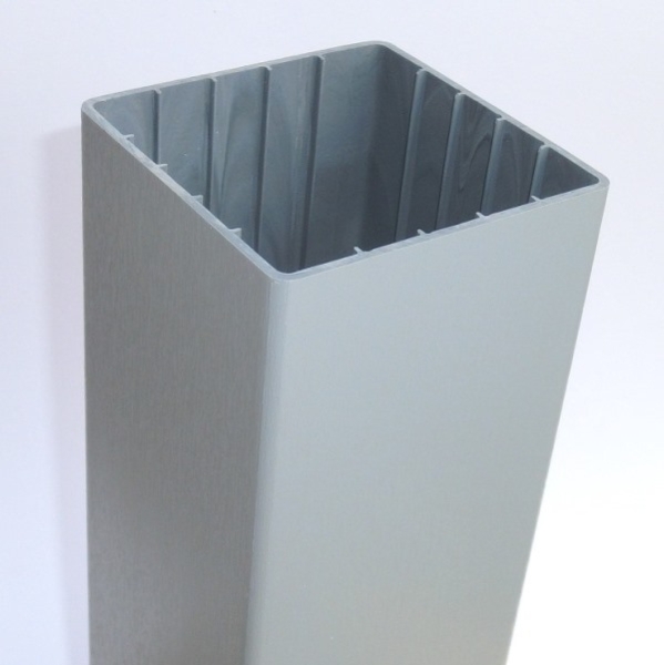 Pfosten G (100x100) - Silbergrau - L=74 cm PVC