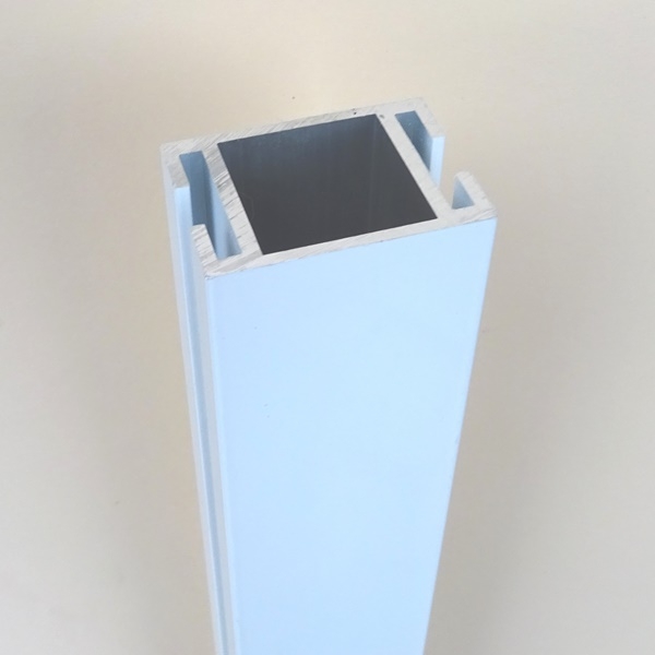 Mittel-Pfosten-Alu (50x35) - Weiss - L=49 cm