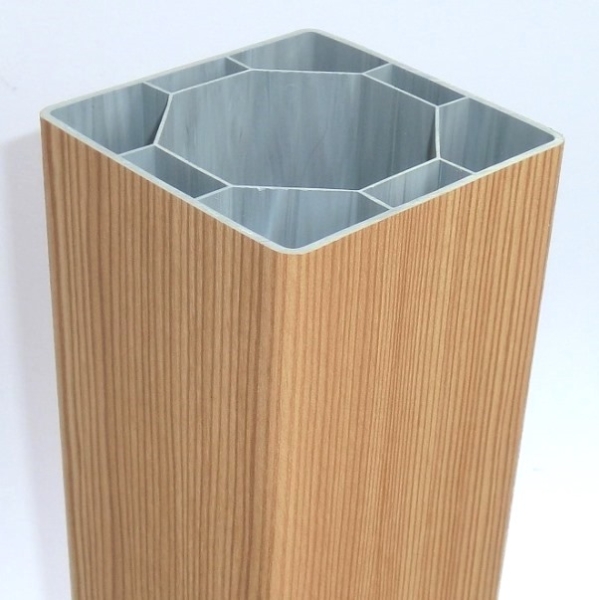 Pfosten S (100x100) verstärkt - Lärche - L= ca.20cm - Musterstück PVC