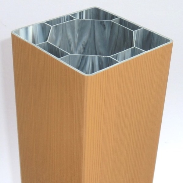 Pfosten S (100x100) verstärkt - Oregon - L= ca.20cm - Musterstück PVC