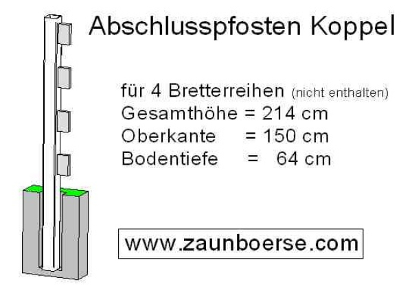 Abschlusspfosten (110x110mm) für 4 Bretter - Lg= 214cm - Lo=150cm - Lb=64 cm - Weiss - PVC