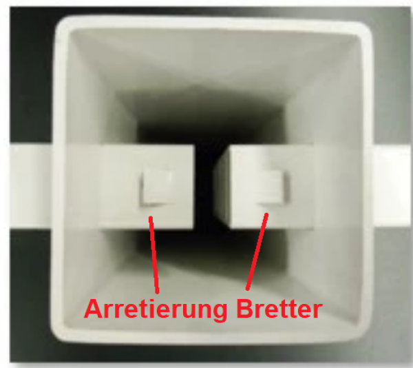 Abschlusspfosten (110x110mm) für 1 Brett - Lg= 103cm - Lo=50cm - Lb=53 cm - Weiss - PVC