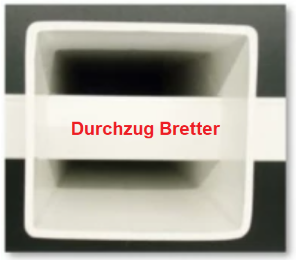 Abschlusspfosten (110x110mm) für 1 Brett - Lg= 103cm - Lo=50cm - Lb=53 cm - Weiss - PVC