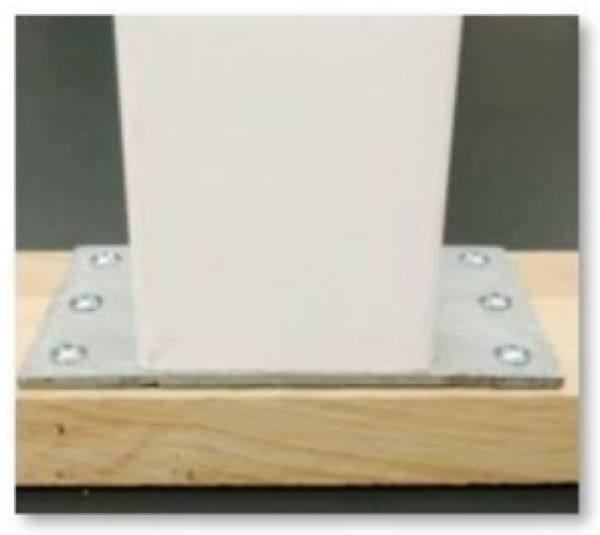 Pfostenhalter sichtbar für Pfosten W (110x100mm) Stahl verzinkt