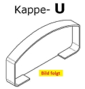 Kappe U1 - (90er) - flach - Braunbeige  (Standard für Dekor Astfichte + Lärche) PVC