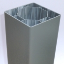 Pfosten S (100x100) verstärkt - Basaltgrau - L= ca.20cm - Musterstück PVC
