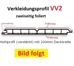 Verkleidungsbretter VV2 (200x17mm) verstärkt - Dunkelgrün - L=600 cm PVC